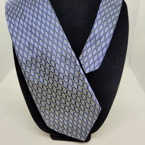 Calvin Klein Blue Geometric Mens 100% Silk Tie